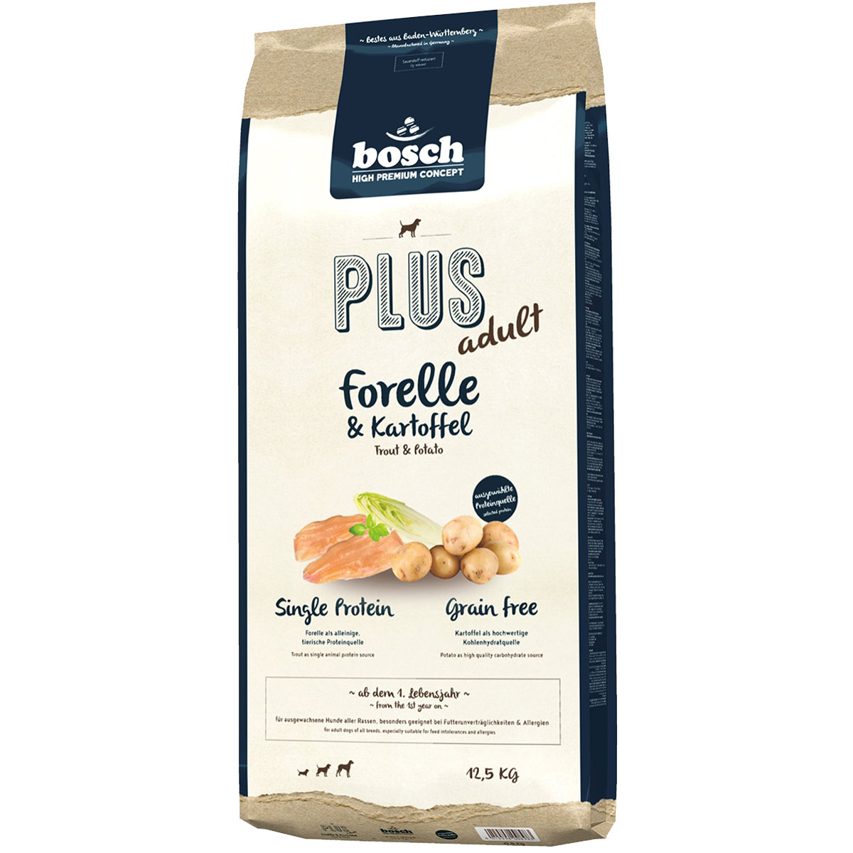 Bosch PLUS Hunde-Trockenfutter Forelle & Kartoffel 12