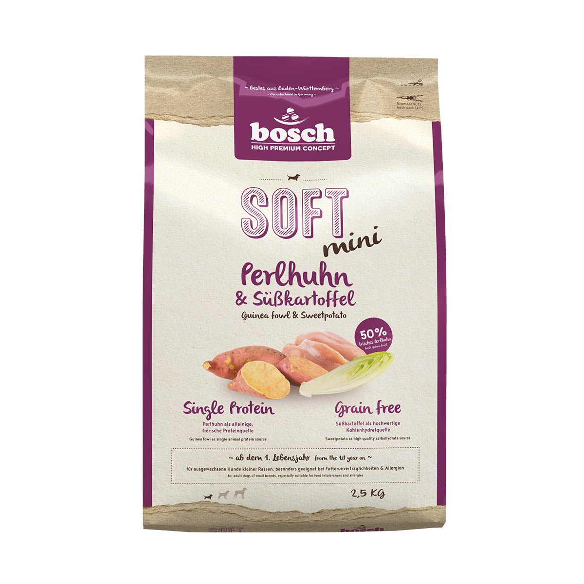 Bosch SOFT Mini Perlhuhn und Süßkartoffel 2