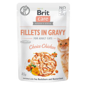 Brit Care Cat Fillets in Gravy Choice Chicken 48x85g