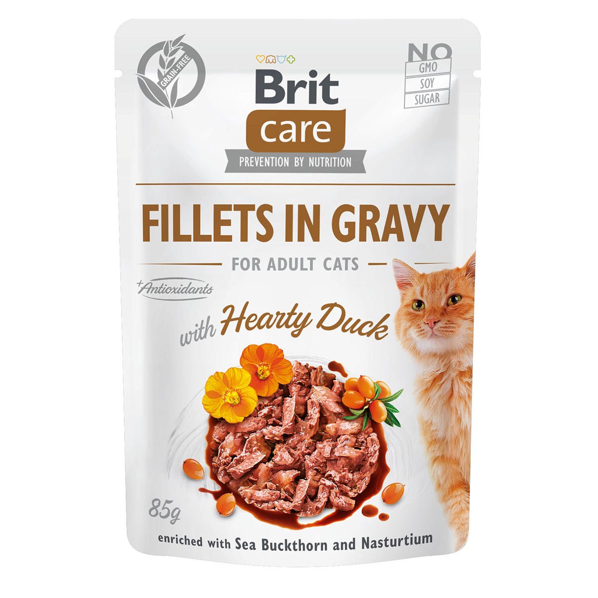 Brit Care Cat Fillets in Gravy with Hearty Duck 24x85g
