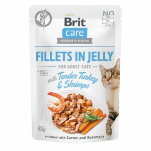 Brit Care Cat Fillets in Jelly Turkey & Shrimps 6x85g