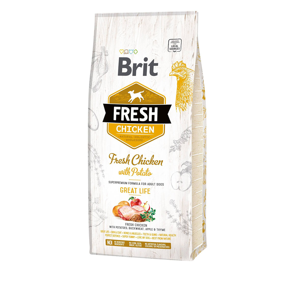Brit Fresh Dog - Adult - Chicken - Great Life 12kg