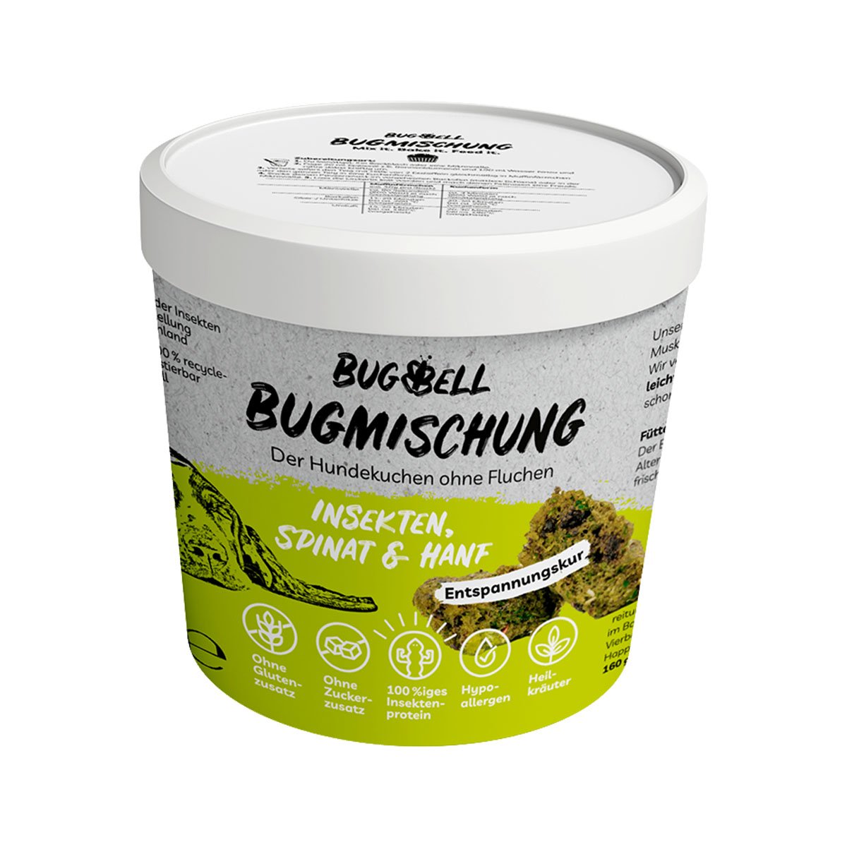 BugMischung Adult grün Spinat & Hanf 100g