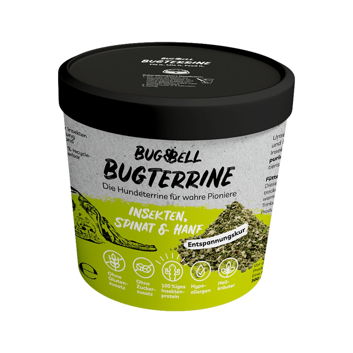 BugTerrine Adult grün Spinat & Hanf 100g