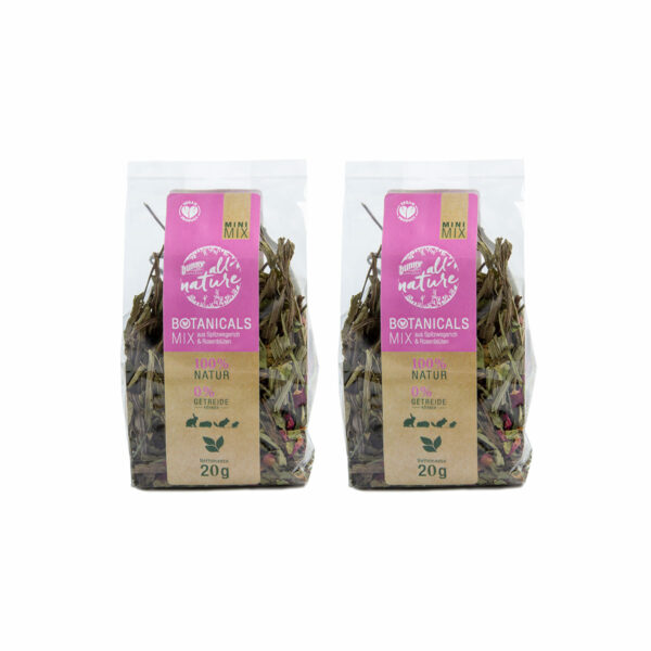 Bunny BOTANICALS MINI MIX - mit Spitzwegerich & Rosenblüten 2x20g