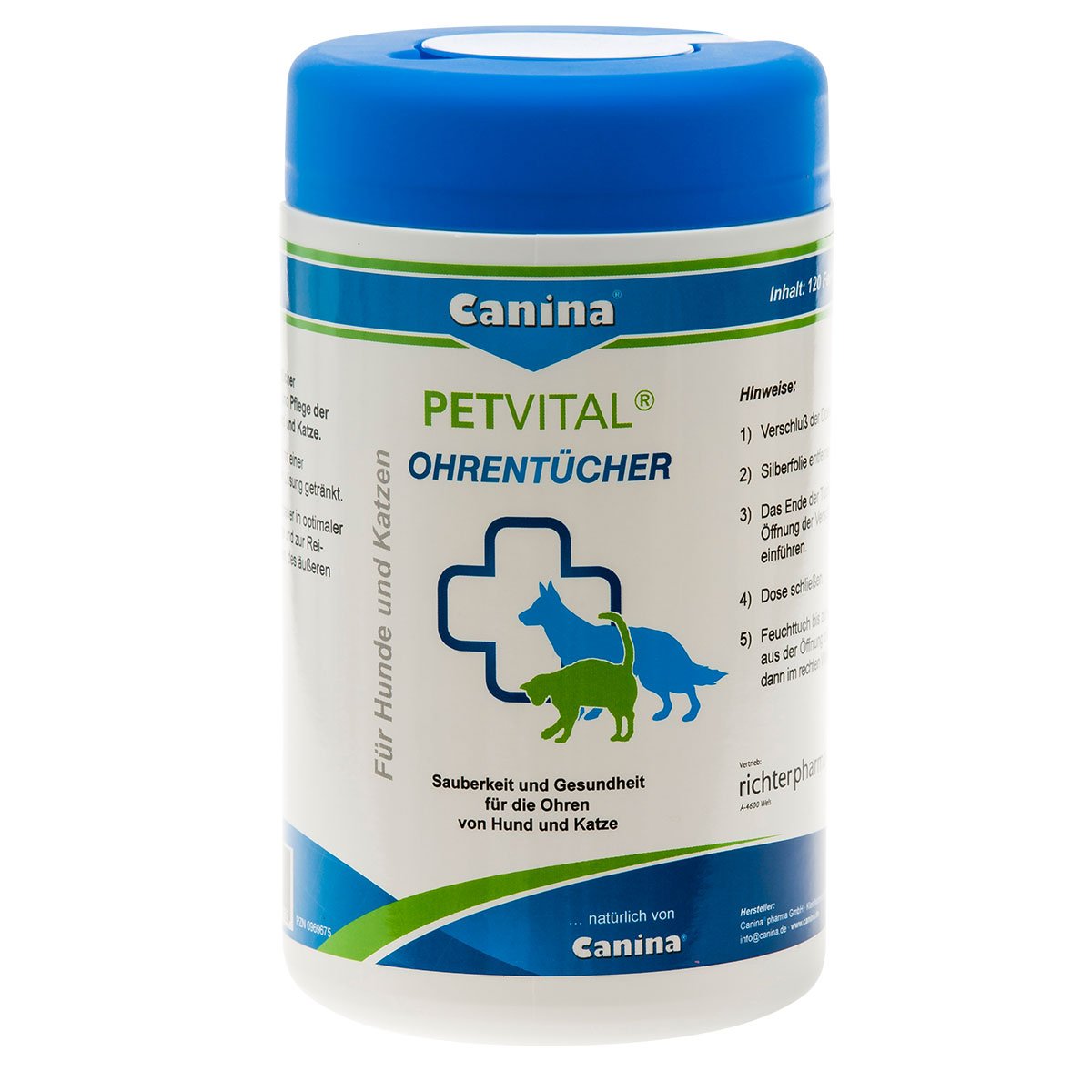 Canina PETVITAL Ohrentücher 120 Stück