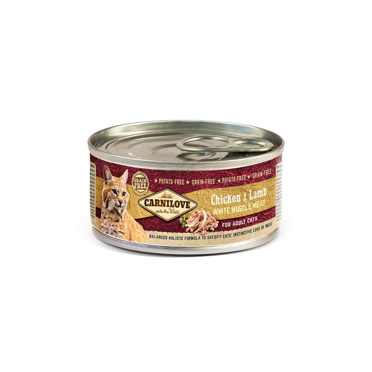 Carnilove Cat - Chicken & Lamb for Adult Cats 12x100g