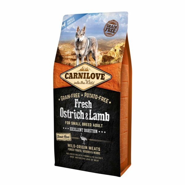 Carnilove Dog Adult Fresh Small Breeds - Ostrich & Lamb 6kg