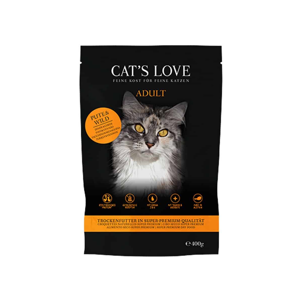 CAT'S LOVE Trocken Adult Pute & Wild 400g