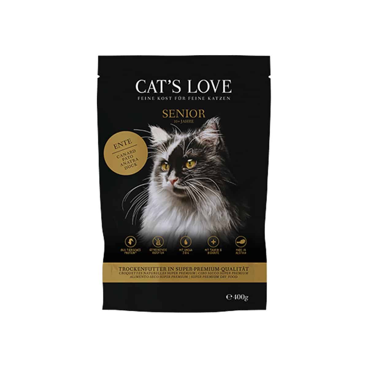 CAT'S LOVE Trocken Senior Ente 400g