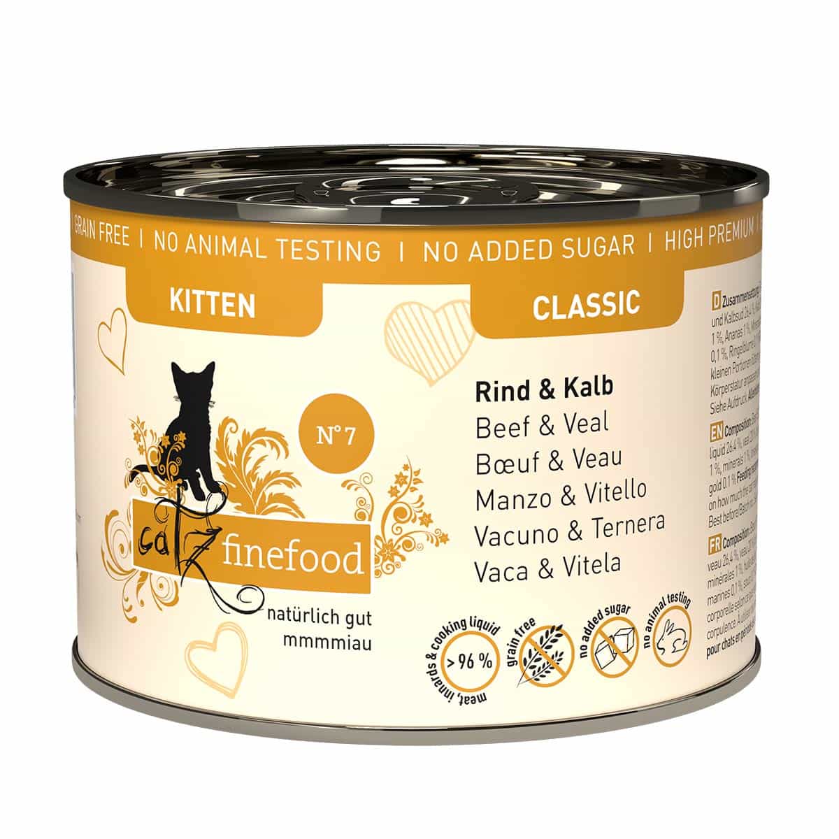 catz finefood Kitten No. 7 Rind & Kalb 24x200g