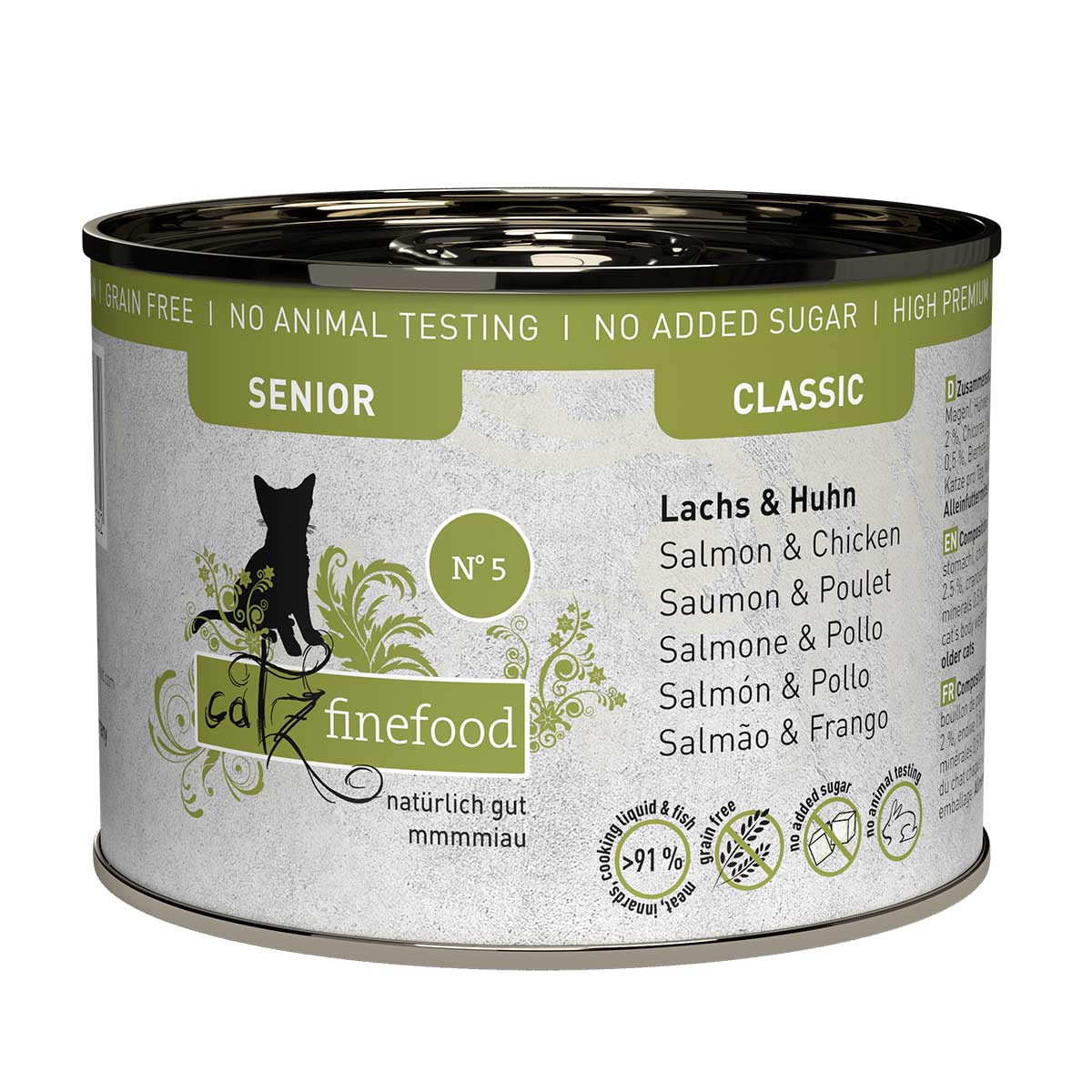 catz finefood Senior No.05 Lachs & Huhn 6x200g