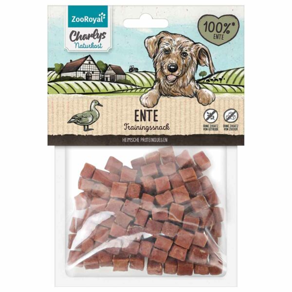 ZooRoyal Charlys Naturkost Trainingssnack Ente 3x100g