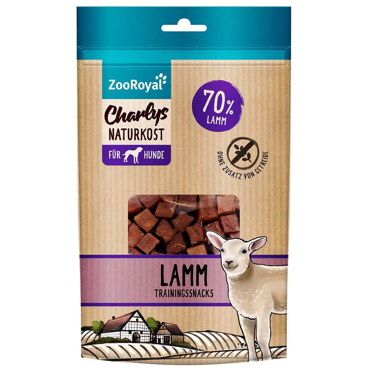 ZooRoyal Charlys Naturkost Trainingssnack Lamm 3x100g