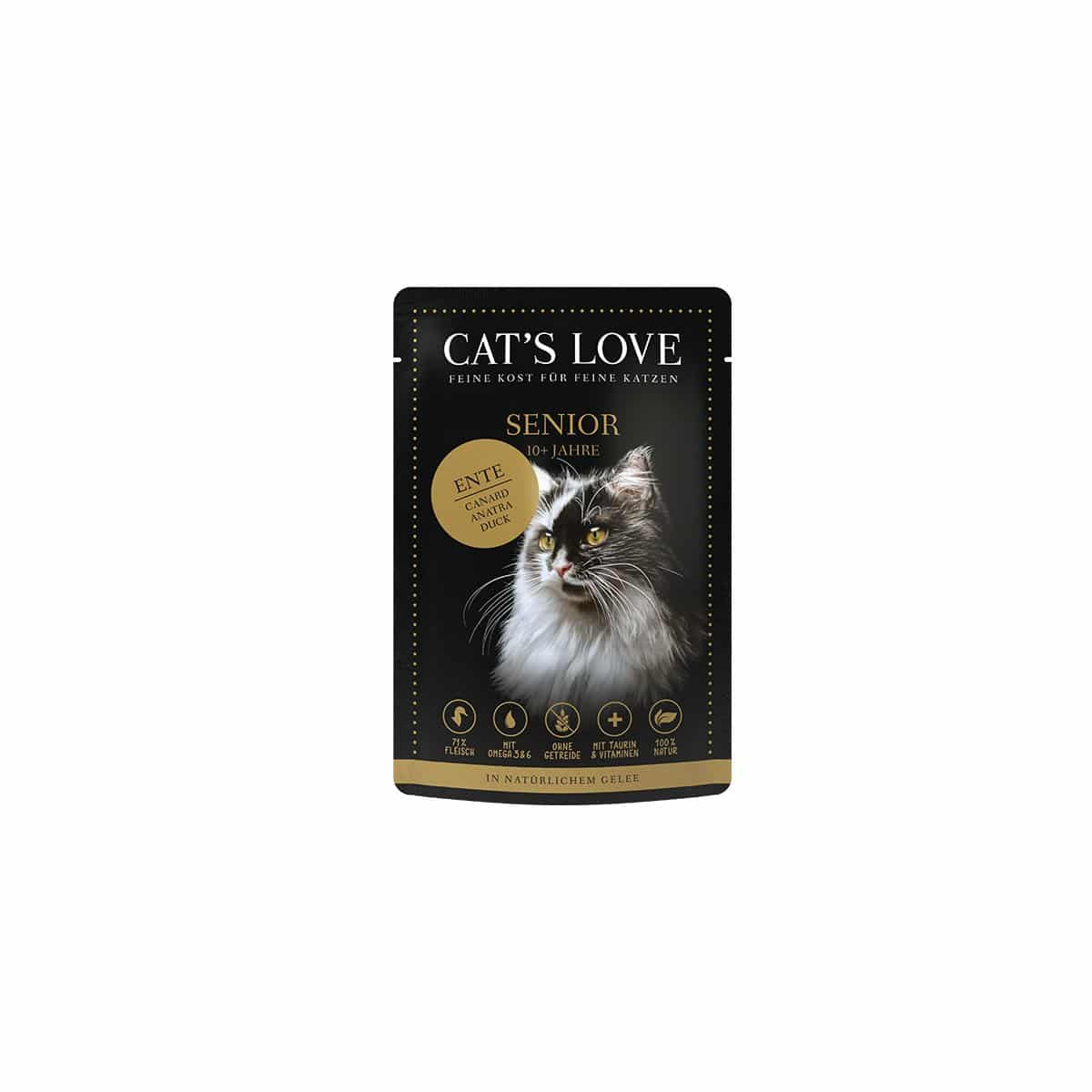 Cat's Love Nassfutter Senior Ente 12x85g