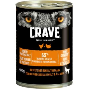 CRAVE Dose mit Huhn und Truthahn 12x400g