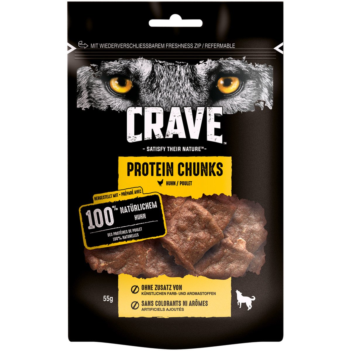 CRAVE Protein Chunks mit Huhn 3x55g