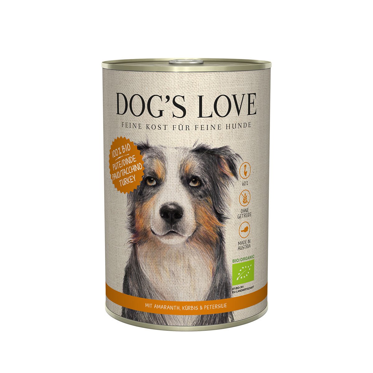 Dog's Love Bio Pute mit Amaranth