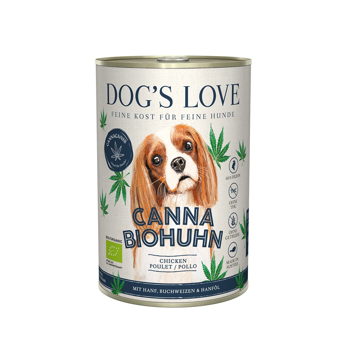 DOG'S LOVE Canna BIO Huhn mit Hanf 12x400g