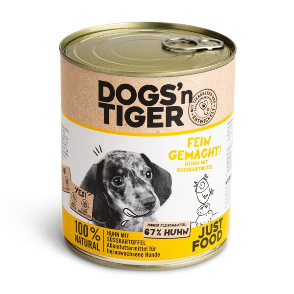 Dogs'n Tiger Fein Gemacht Junior Nassfutter Huhn 6x800g