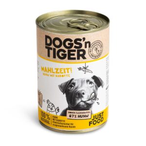 Dogs'n Tiger Mahlzeit! Nassfutter Huhn mit Karotte 6x400g