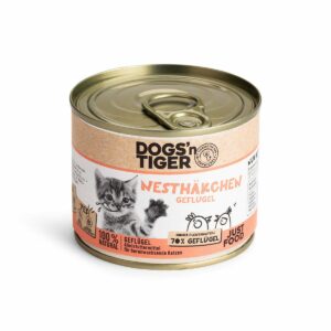 Dogs'n Tiger Nesthäkchen Kitten Nassfutter Geflügel 6x200g