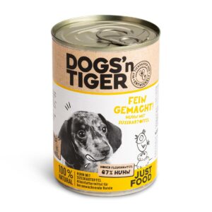 Dogs'n Tiger Fein Gemacht Junior Nassfutter Huhn 6x400g