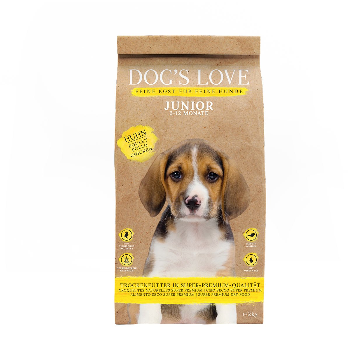 DOG'S LOVE Trocken Junior Huhn 2x12kg