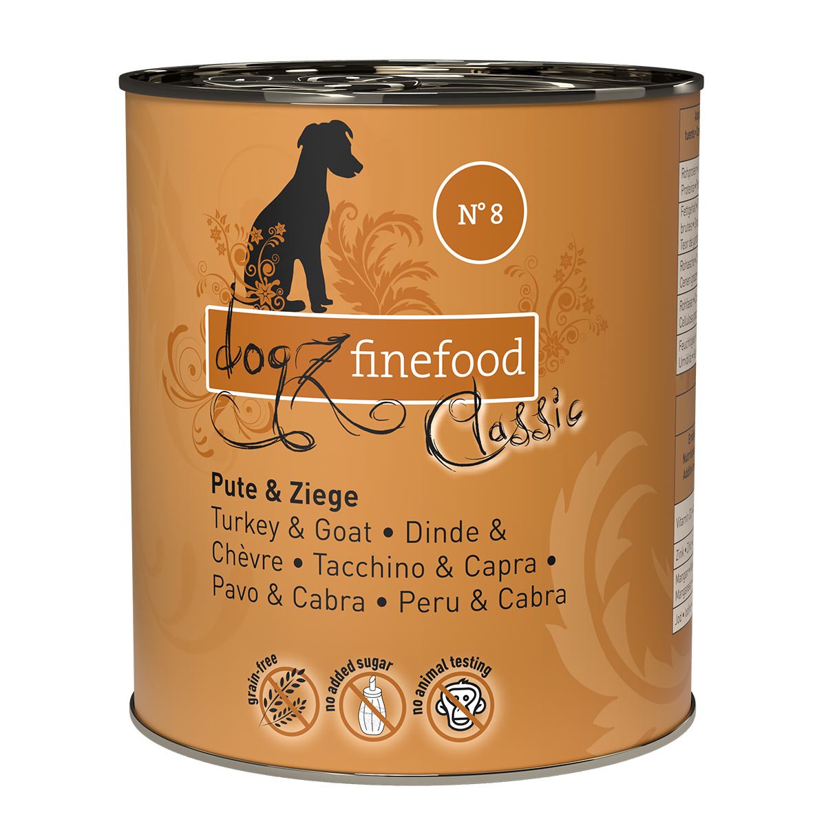 dogz finefood No. 08 Pute & Ziege 6x800g