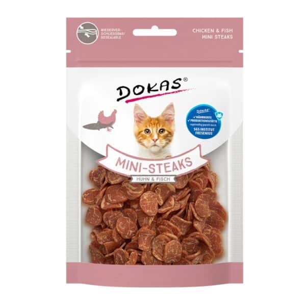 Dokas Mini-Steaks Huhn & Fisch 25g