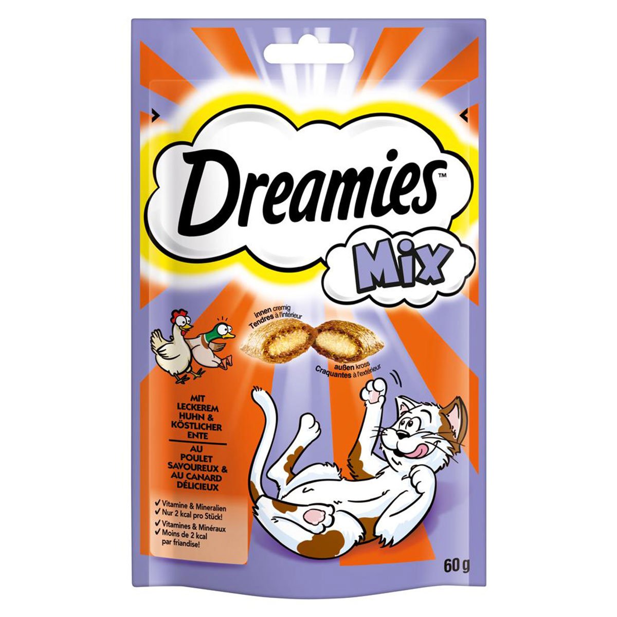 Dreamies Katzensnack Mix mit Huhn & Ente 60g