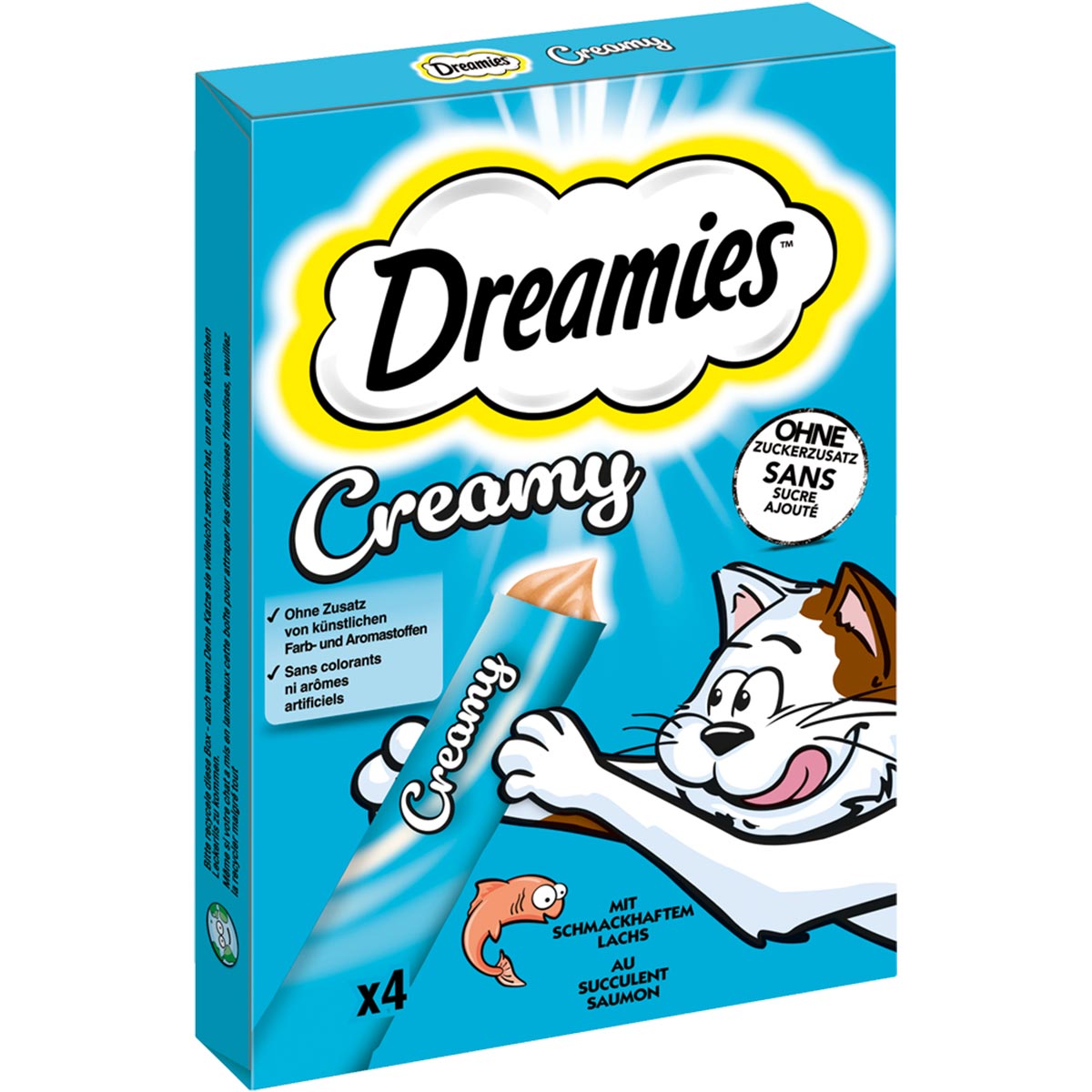 DREAMIES Creamy mit Lachs Multipack 4x10g