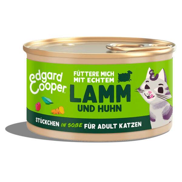 Edgard & Cooper Stückchen in Soße Lamm und Huhn 6x85g