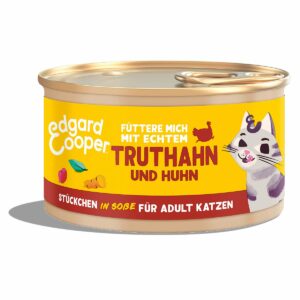 Edgard & Cooper Stückchen in Soße Truthahn und Huhn 18x85g