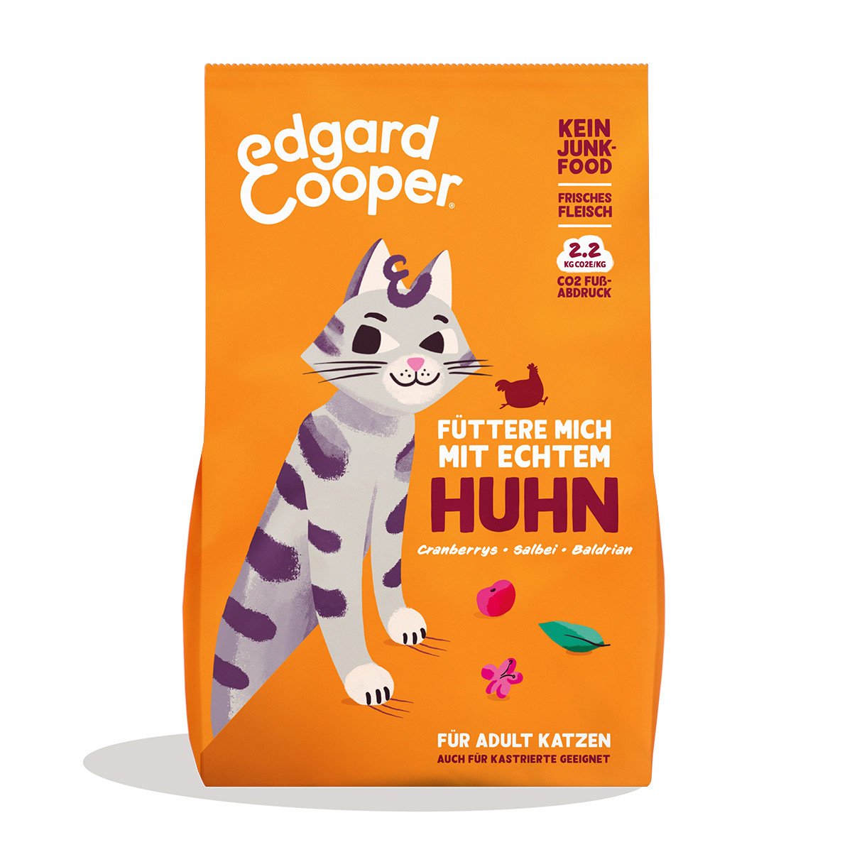 Edgard & Cooper Katze Trockenfutter Adult Freilandhuhn 2kg