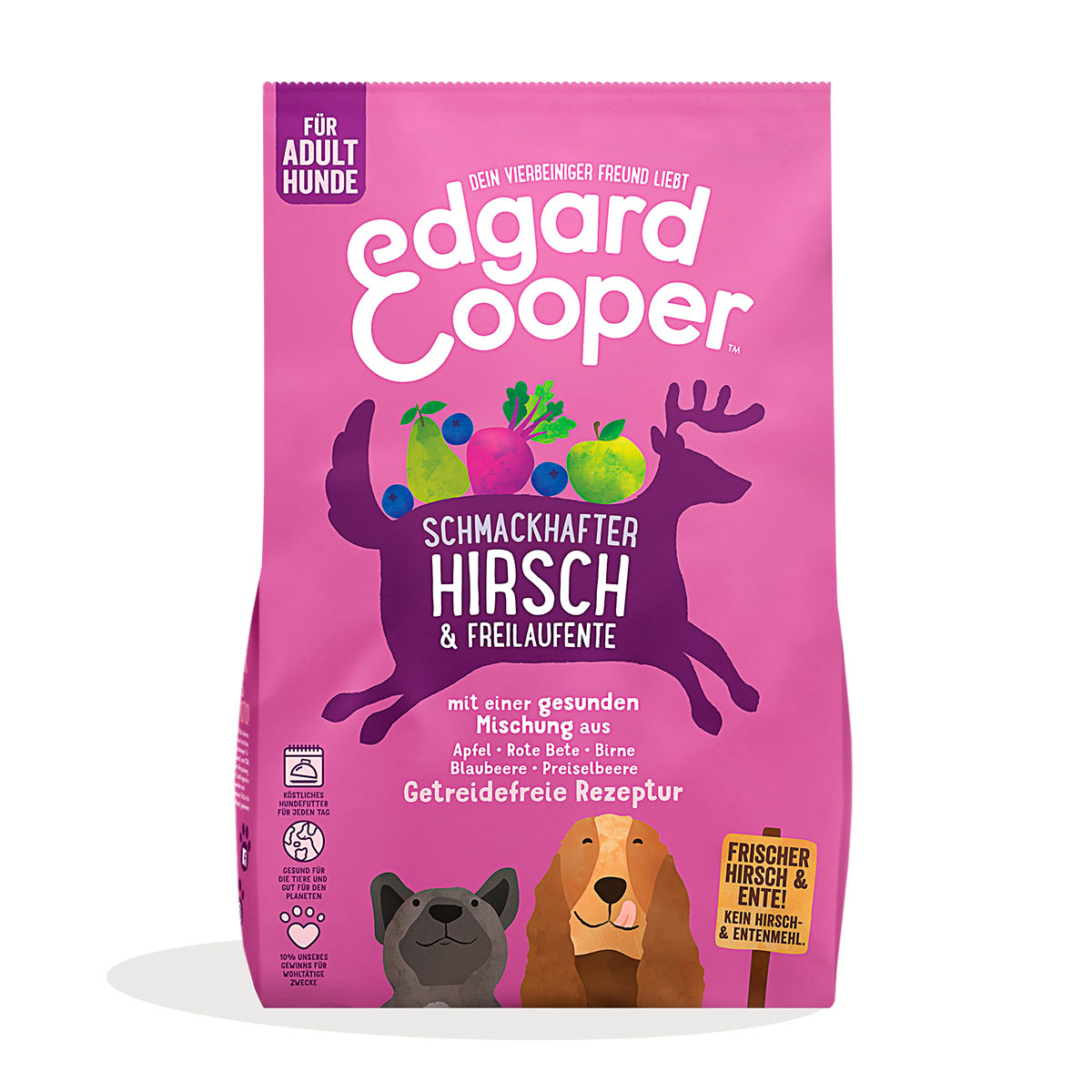 Edgard & Cooper Frischer Hirsch & Freilaufente 12kg