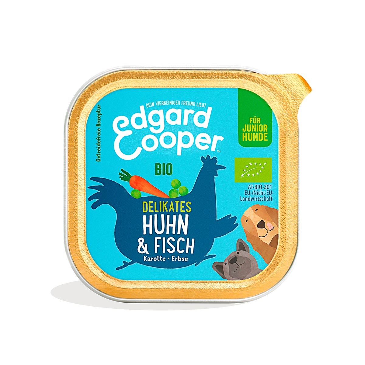 Edgard & Cooper Junior Bio Huhn & Bio Fisch 17x100g