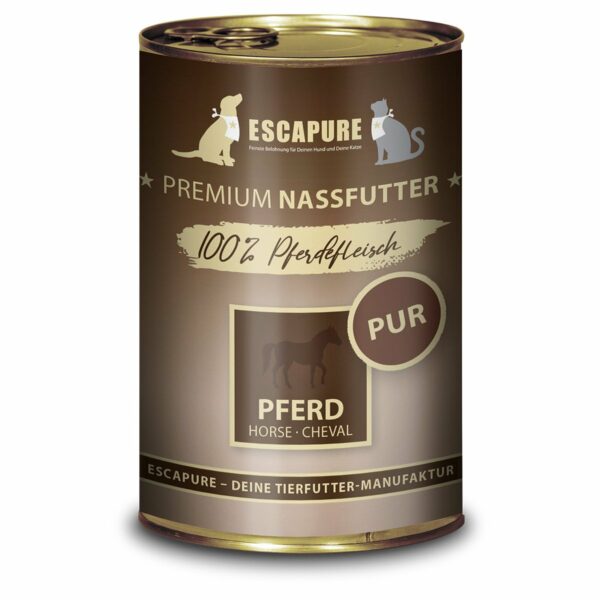 ESCAPURE Nassfutter Pferd PUR 6x400g