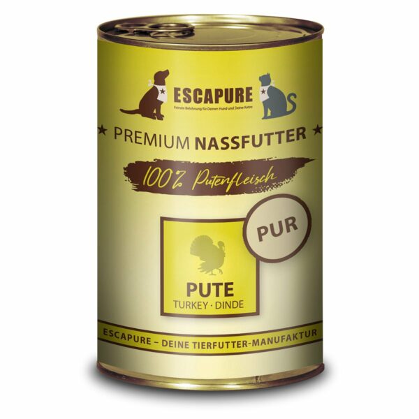 ESCAPURE Nassfutter Pute PUR 24x400g