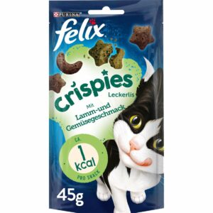 FELIX Crispies Katzensnack Lamm- und Gemüsegeschmack 8x45g