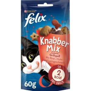 FELIX KnabberMix Grillspaß Katzensnack bunter Mix 4x60g