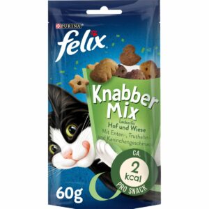 FELIX KnabberMix Hof & Wiese Katzensnack bunter Mix 8x60g