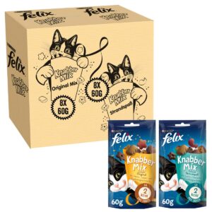 FELIX KnabberMix Original & Strandspaß Katzensnack 2x8x60g