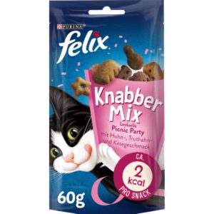 FELIX KnabberMix Picnic Party Katzensnack bunter Mix 4x60g