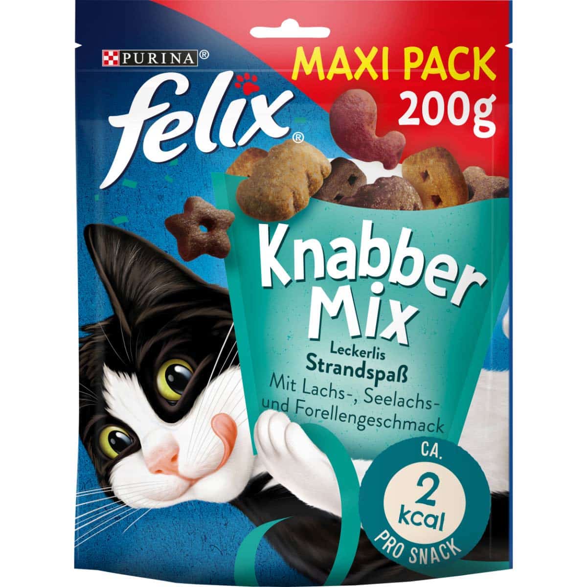 FELIX KnabberMix Strandspaß Katzensnack bunter Mix 5x200g
