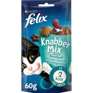 FELIX KnabberMix Strandspaß Katzensnack bunter Mix 8x60g