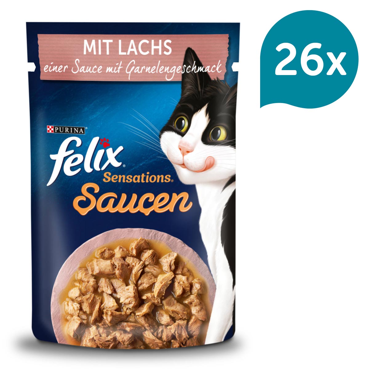 FELIX Sensations Saucen mit Lachs & Garnelengeschmack 26x85g