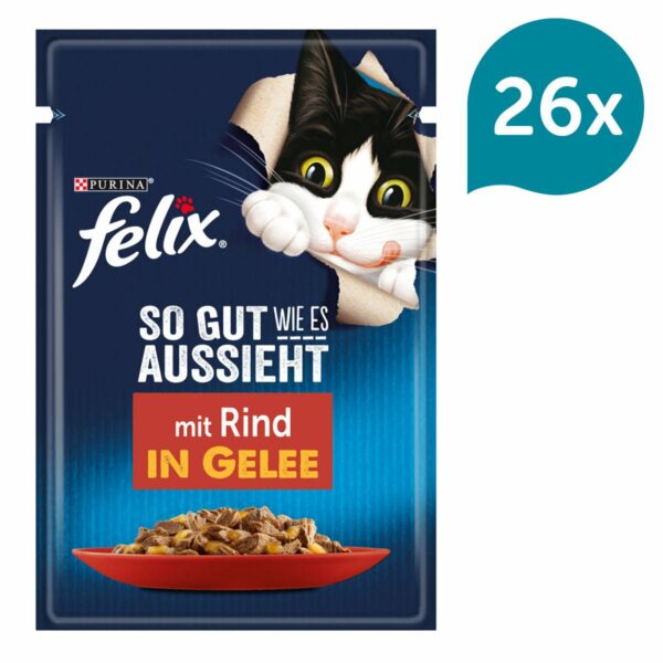 FELIX So gut wie es aussieht in Gelee mit Rind 26x85g