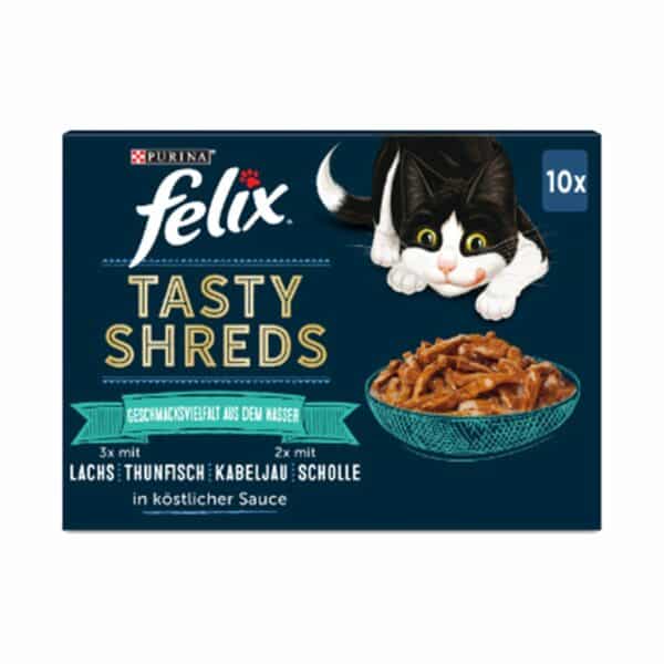 FELIX Tasty Shreds Geschmacksvielfalt aus dem Wasser 10x80g