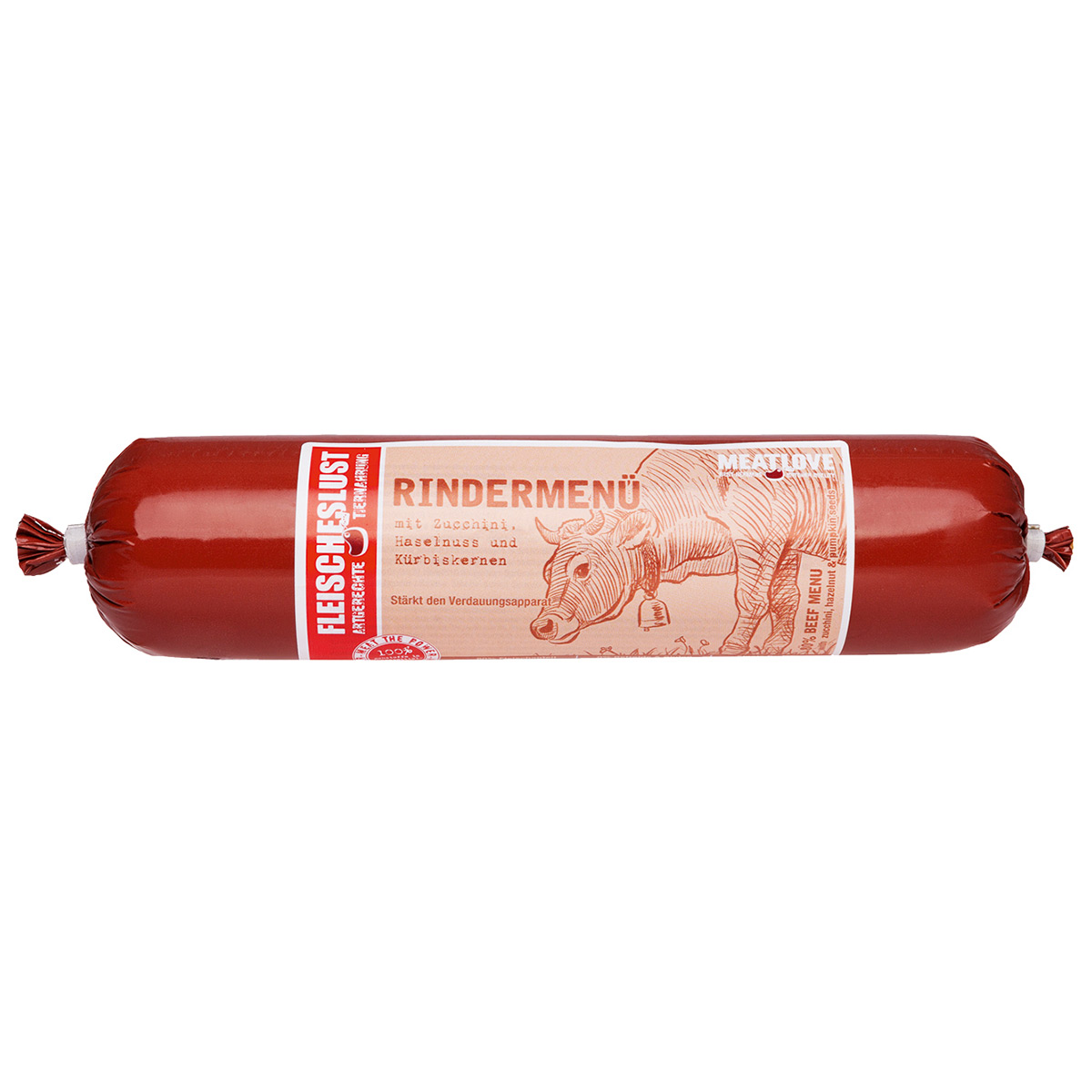 Fleischeslust Futterwurst Rindermenü 16x400g